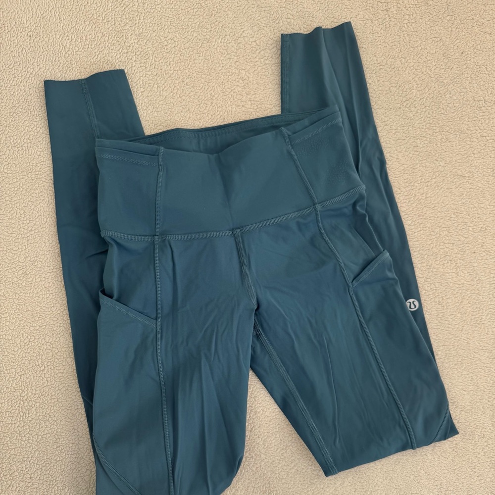 lululemon Fast and Free High-Rise Tights Teal Size 2 XS